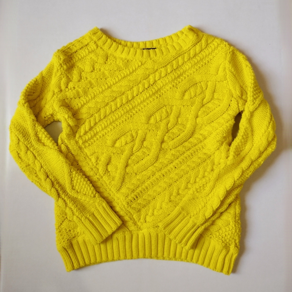 Polo Ralph Lauren Yellow Cableneck Sweater